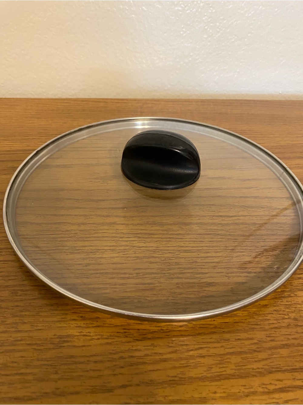 Glass Pot Lid with Black Knob